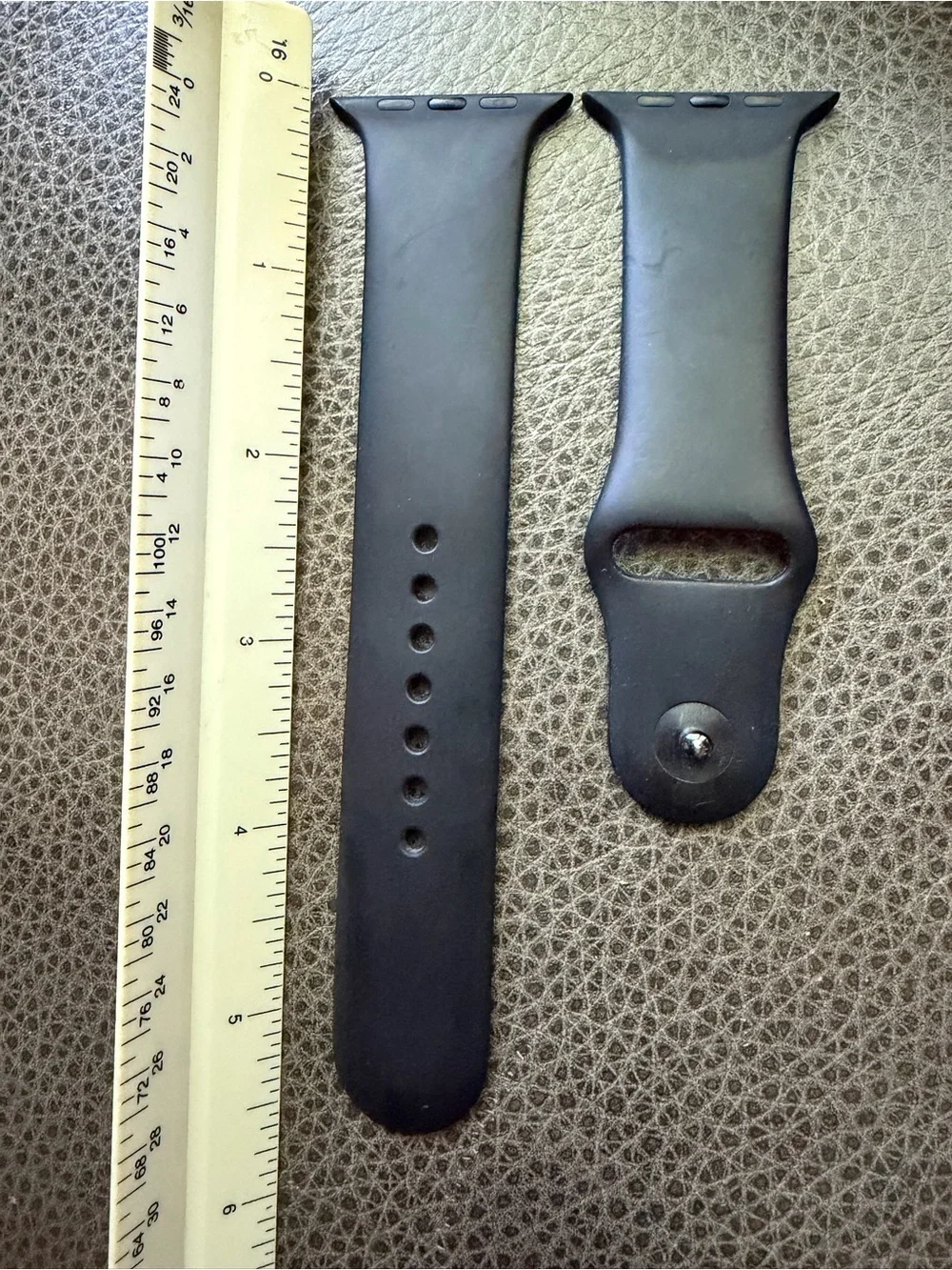 Apple Watch Black Silicone Sport Band Replacement 42mm M/L